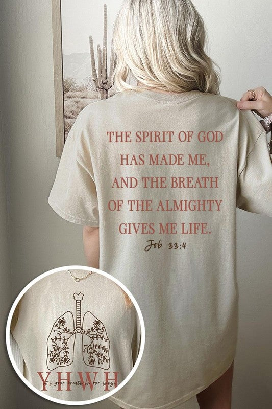 YHWH Christian graphic tee back view