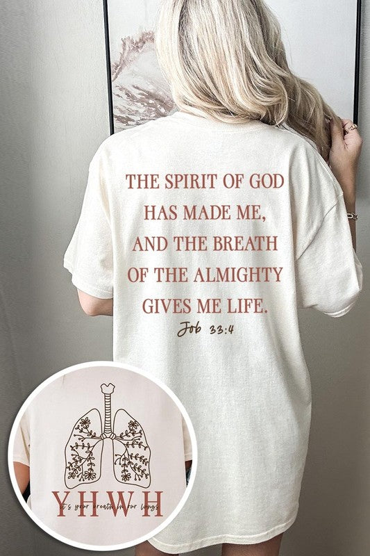 YHWH Christian graphic tee front and back view 1