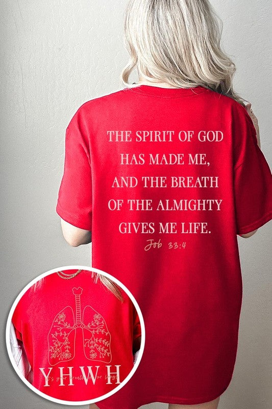 YHWH Christian graphic tee front and back view 10