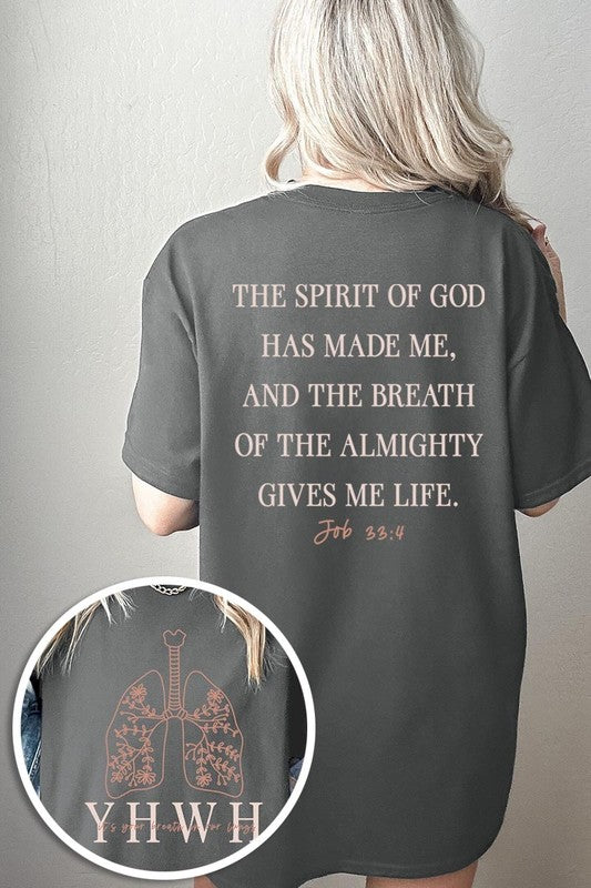 YHWH Christian graphic tee front and back view 11