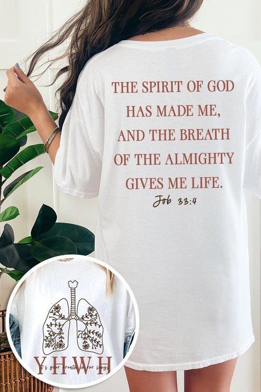 YHWH Christian graphic tee front and back view 2