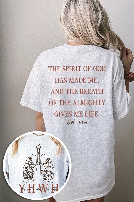 YHWH Christian graphic tee front and back view 3