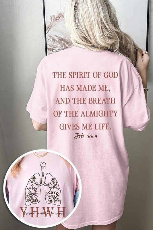 YHWH Christian graphic tee front and back view 4