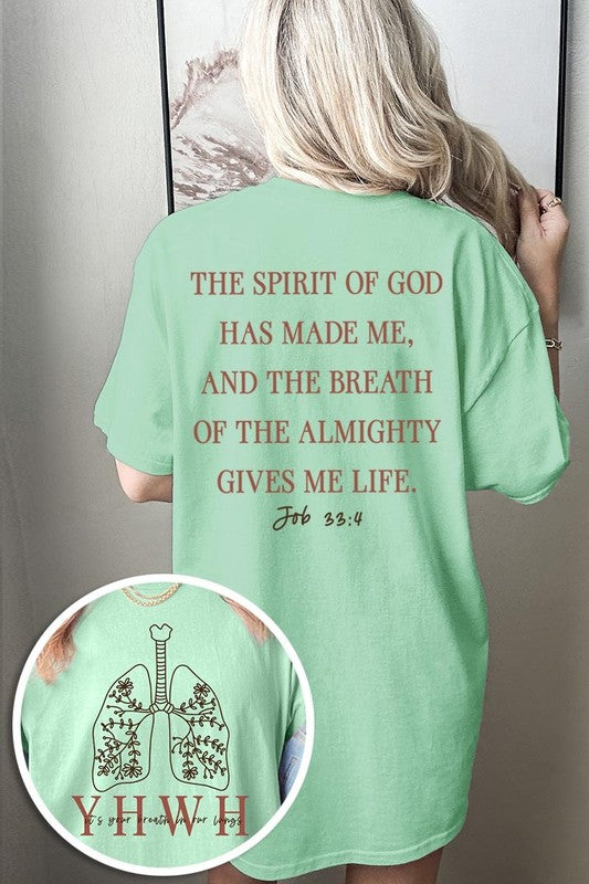 YHWH Christian graphic tee front and back view 5