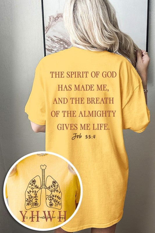 YHWH Christian graphic tee front and back view 6