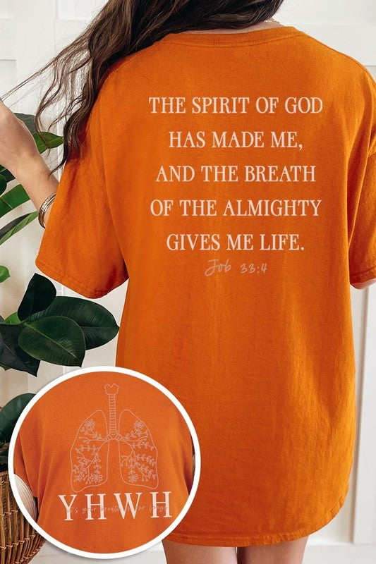 YHWH Christian graphic tee front and back view 8