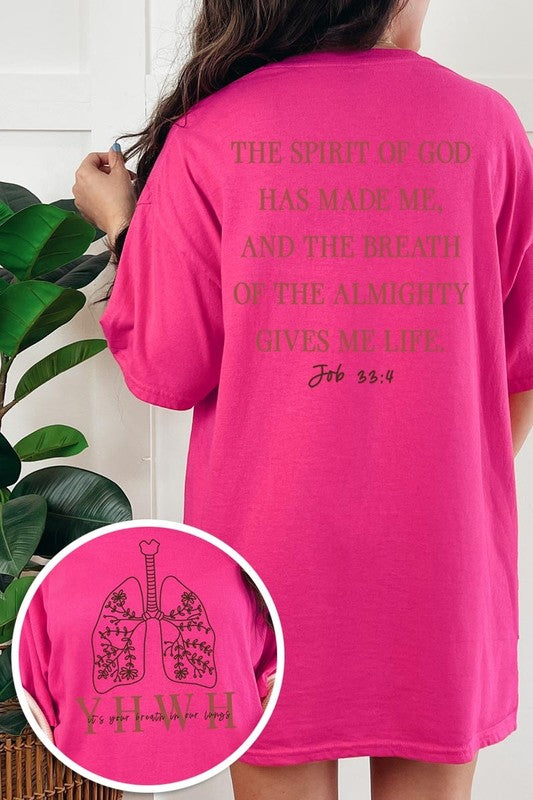 YHWH Christian graphic tee front and back view 9