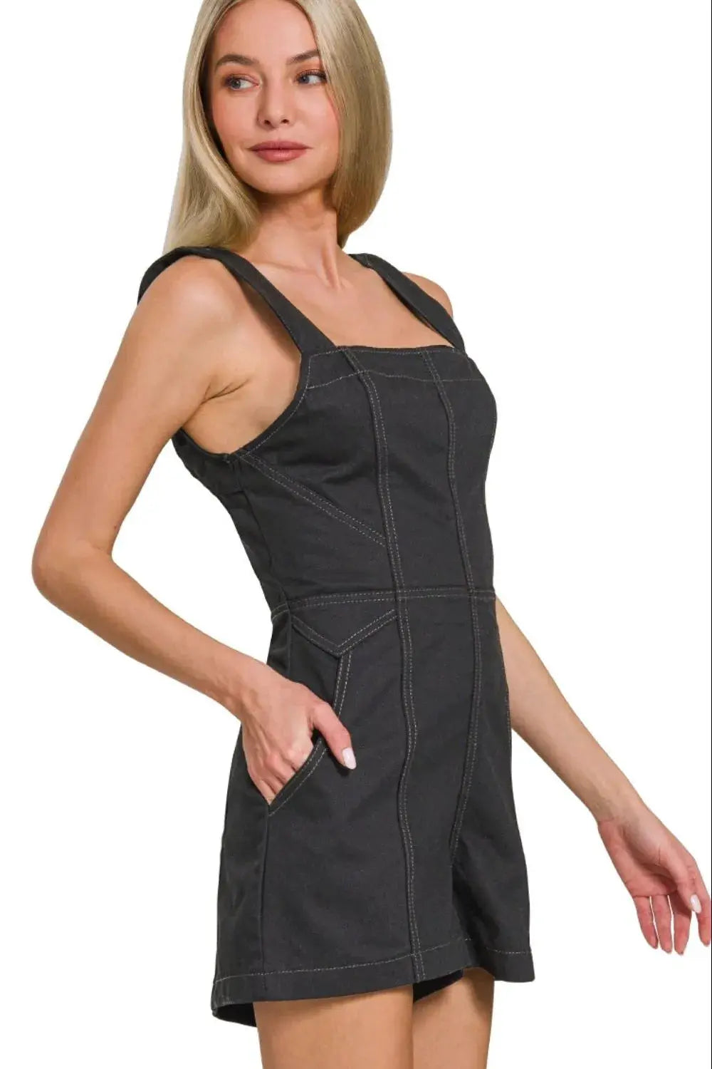 Tie Back Romper | Zenana by Trendsi