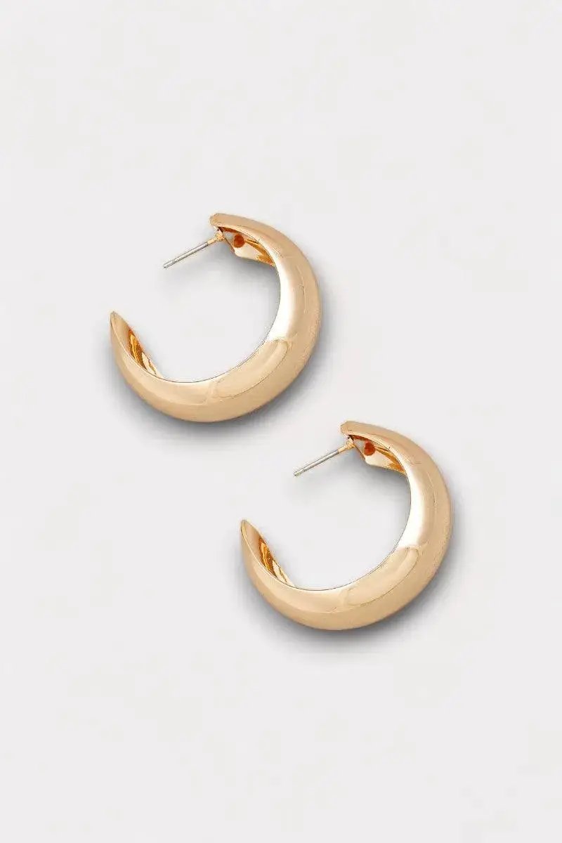 Metallic 40mm Hoop Earrings by YC COLLECTIONS