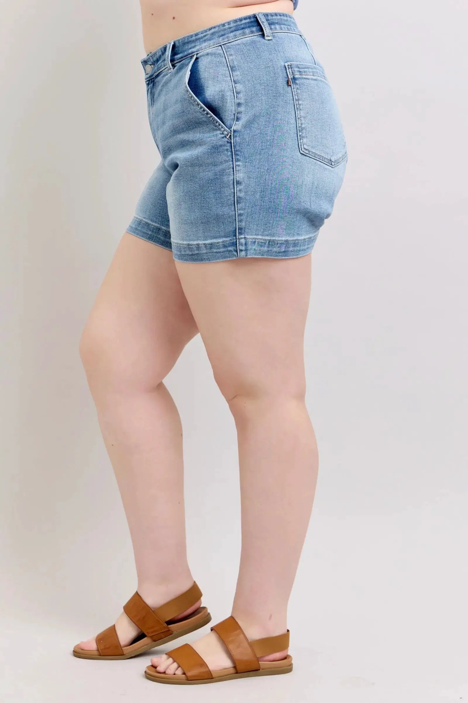 High Rise Denim Shorts Plus | Judy Blue by Trendsi