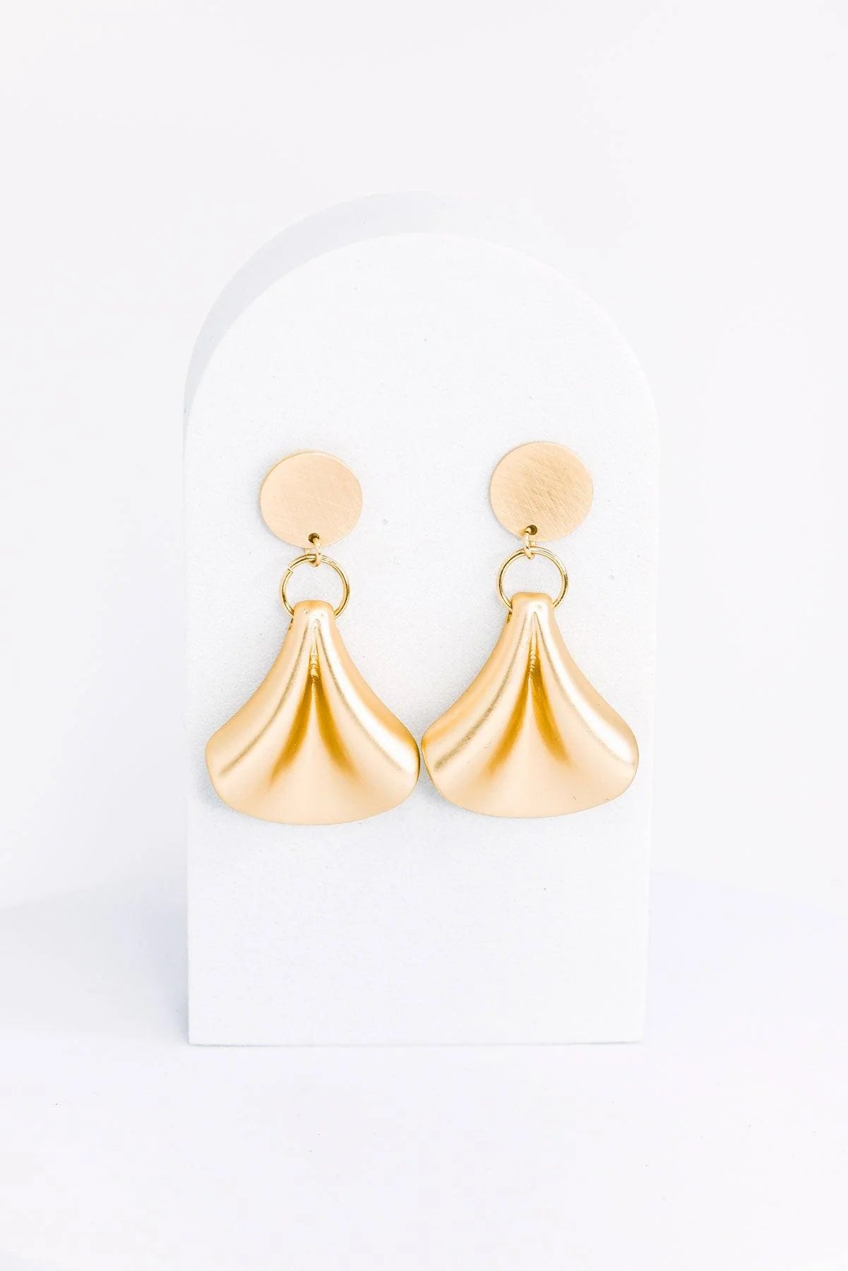 Metal Drop Shape Width Length Earrings