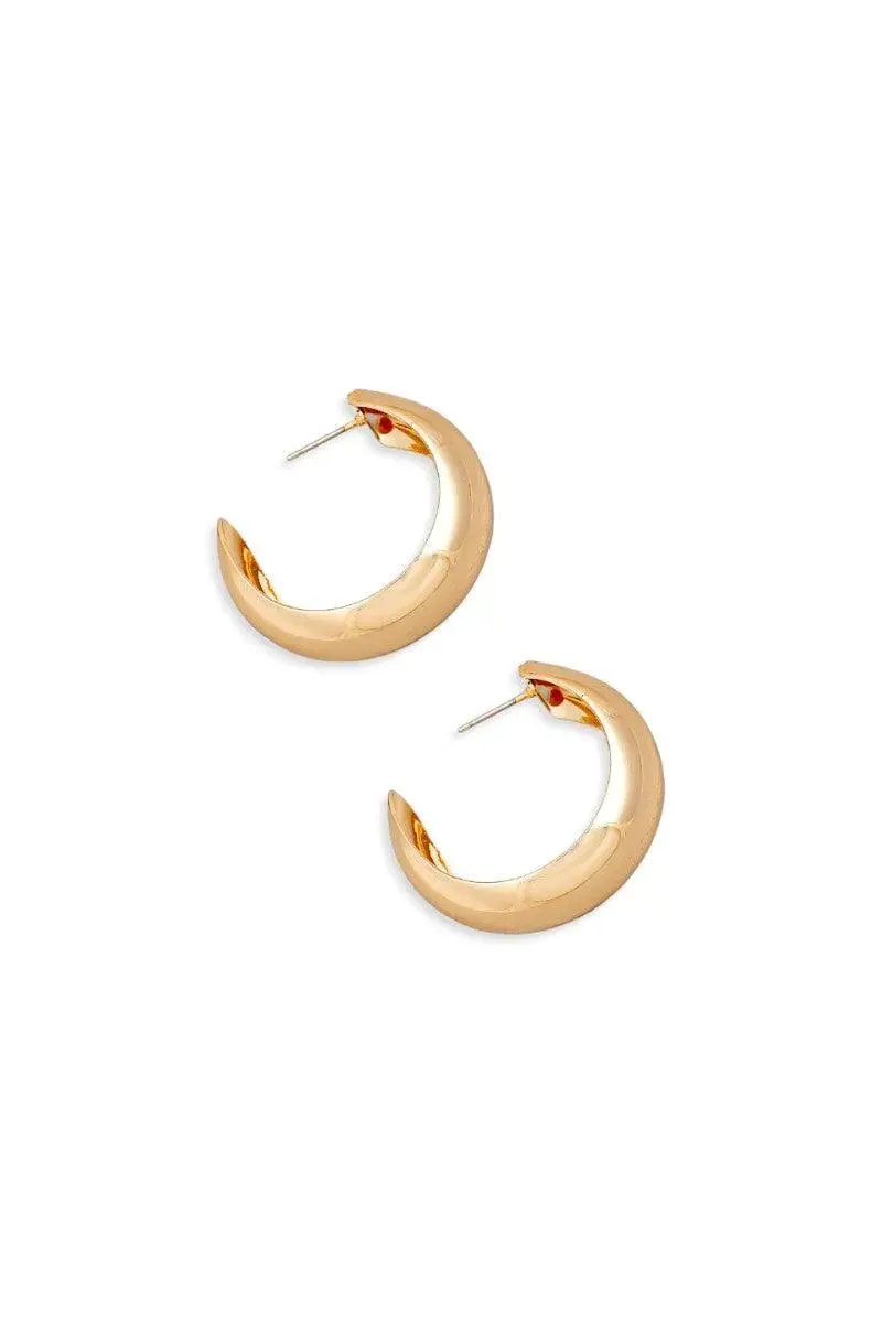 Metallic 40mm Hoop Earrings by YC COLLECTIONS