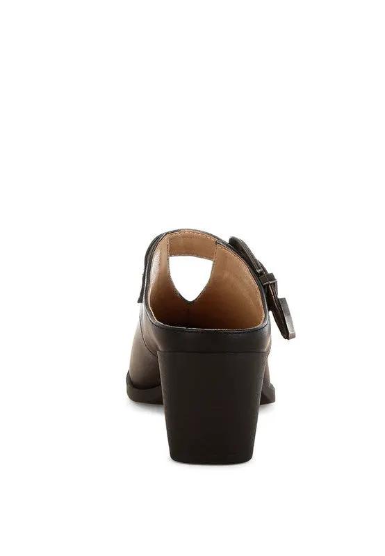 Holler Carved Buckle Statement Mules | Rag Company by Rag Company