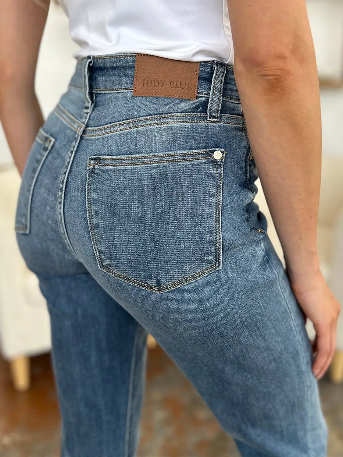 Full Size Cuffed Hem Slim Jeans | Judy Blue by Trendsi
