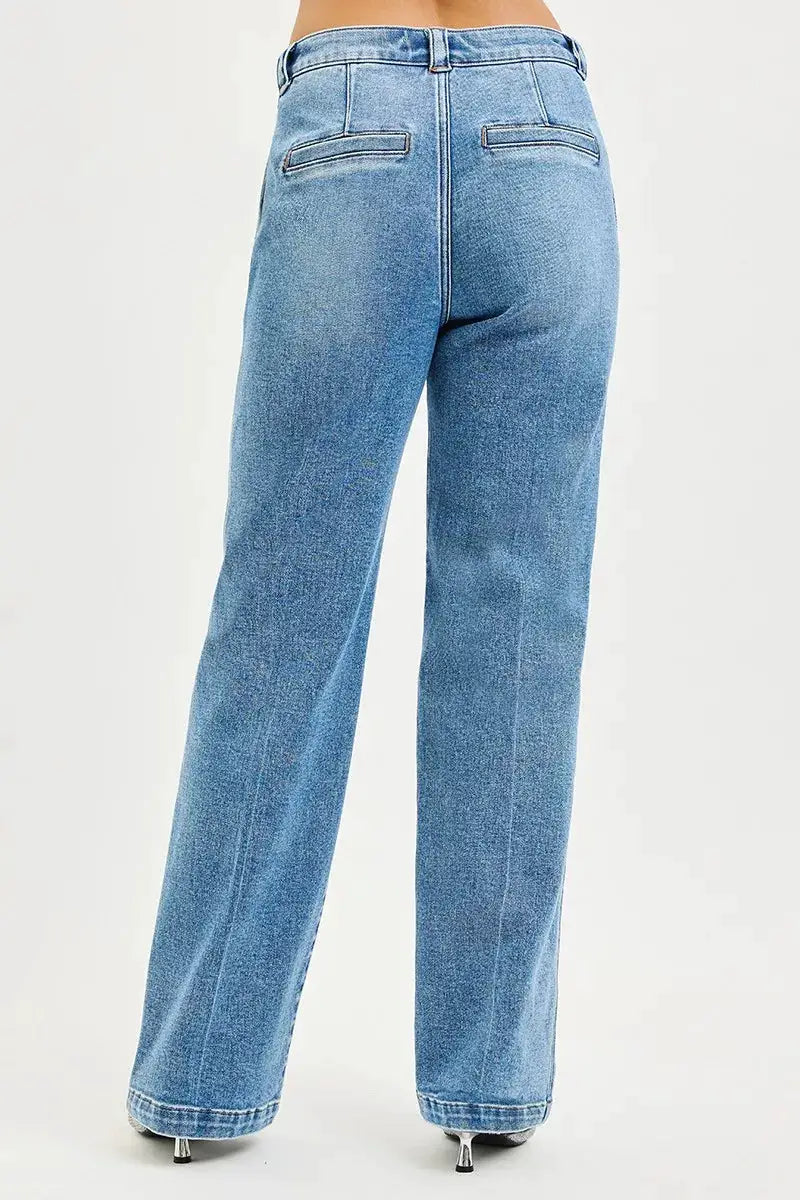 Slouchy Straight Jeans | RISEN by Trendsi