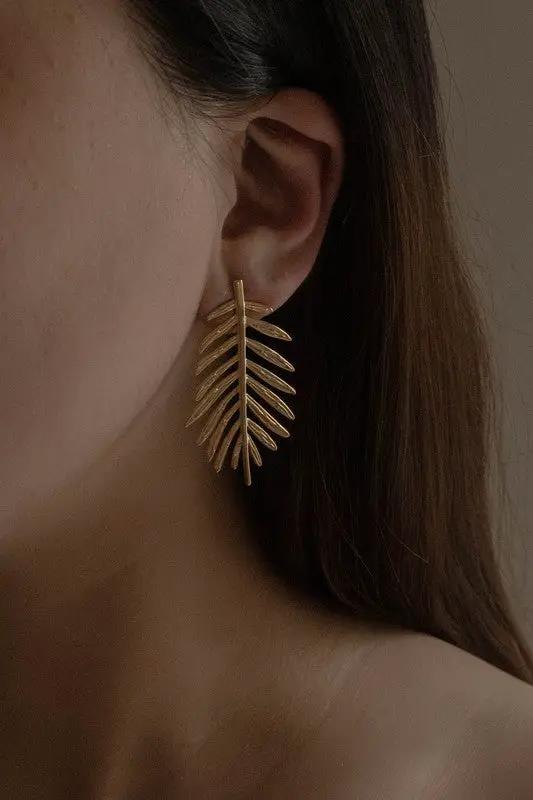 Palm Statement Earrings by Lovoda