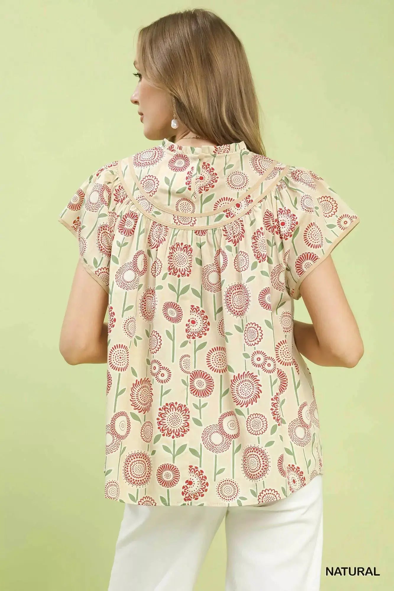 Retro Floral Smocked Babydoll Blouse | Umgee by Trendsi