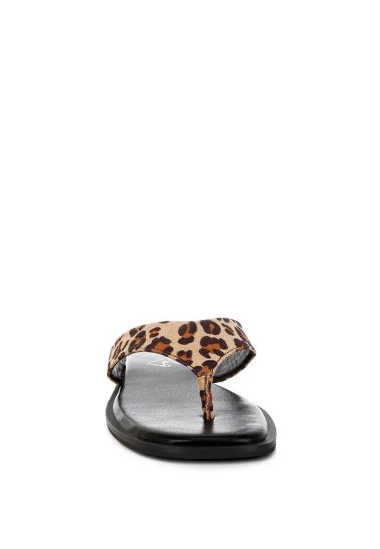 Buchi Animal Print Thong Flats | Rag Company by Rag Company
