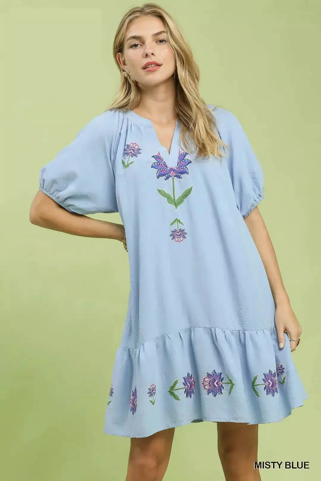 Embroidered Floral Babydoll Dress | Umgee by Trendsi