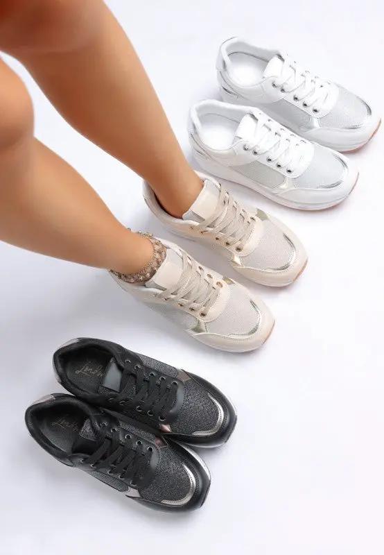 Vespera Faux Leather & Mesh Sneakers | Rag Company by Rag Company