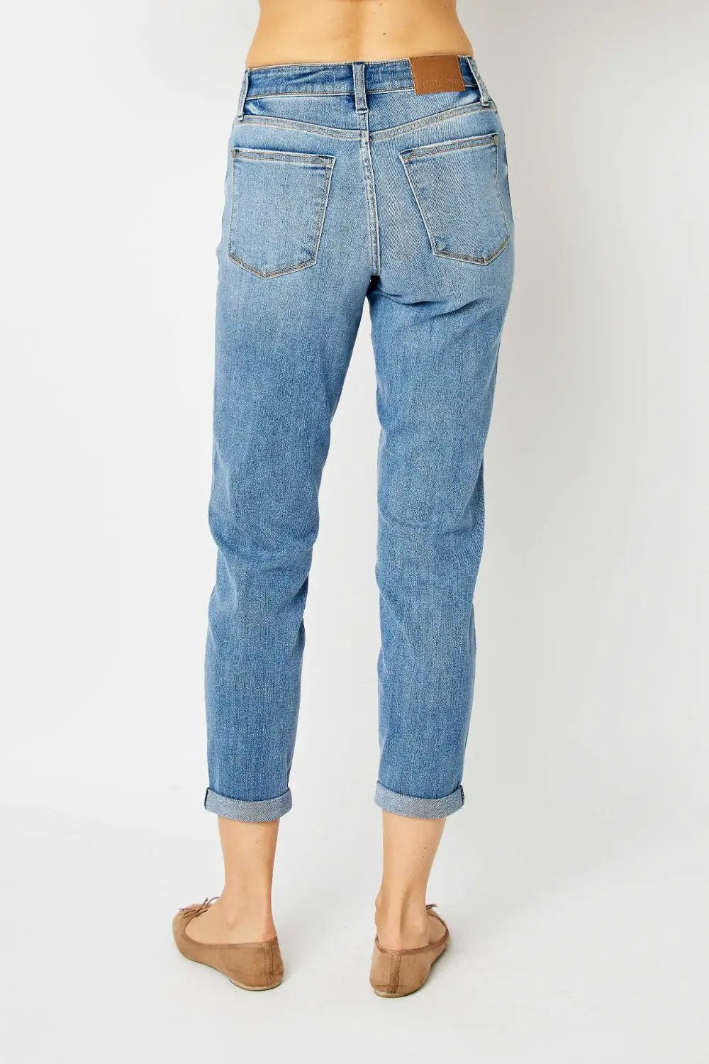 Full Size Cuffed Hem Slim Jeans | Judy Blue by Trendsi