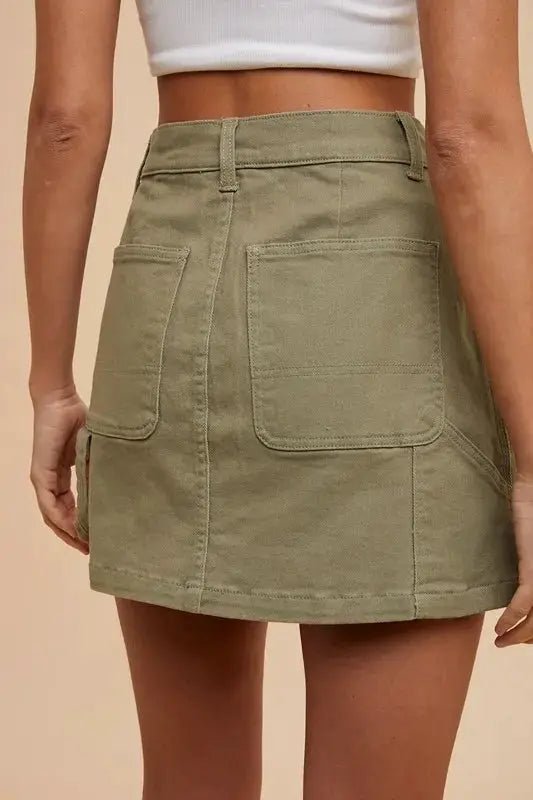 Cargo Denim Mini Skirt | Annie Wear by Trendsi