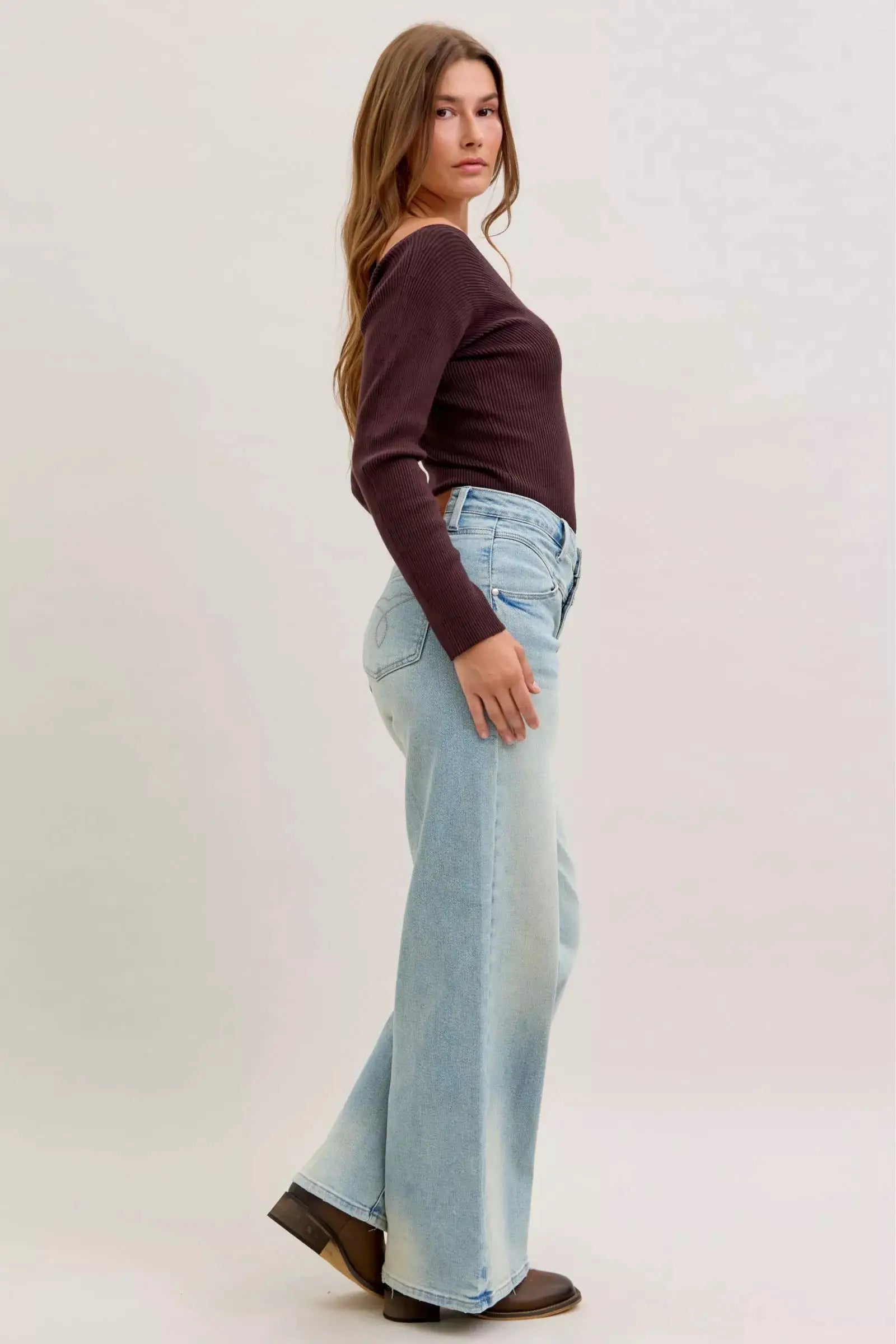 High Waist Column Straight Jeans | Judy Blue by Trendsi