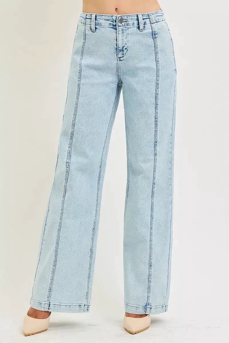 Slouchy Wide Leg Jeans | RISEN by Trendsi