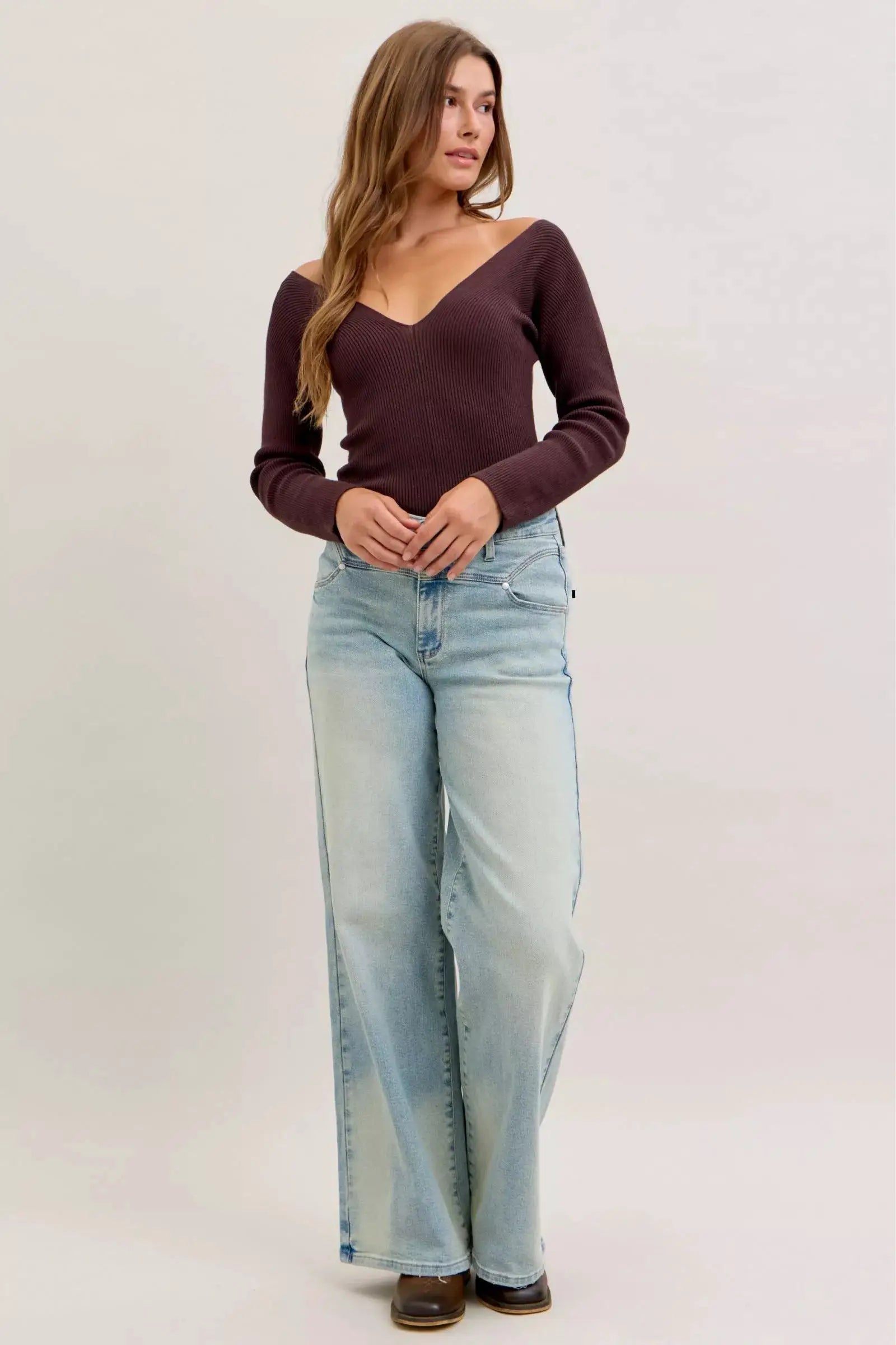 High Waist Column Straight Jeans | Judy Blue by Trendsi