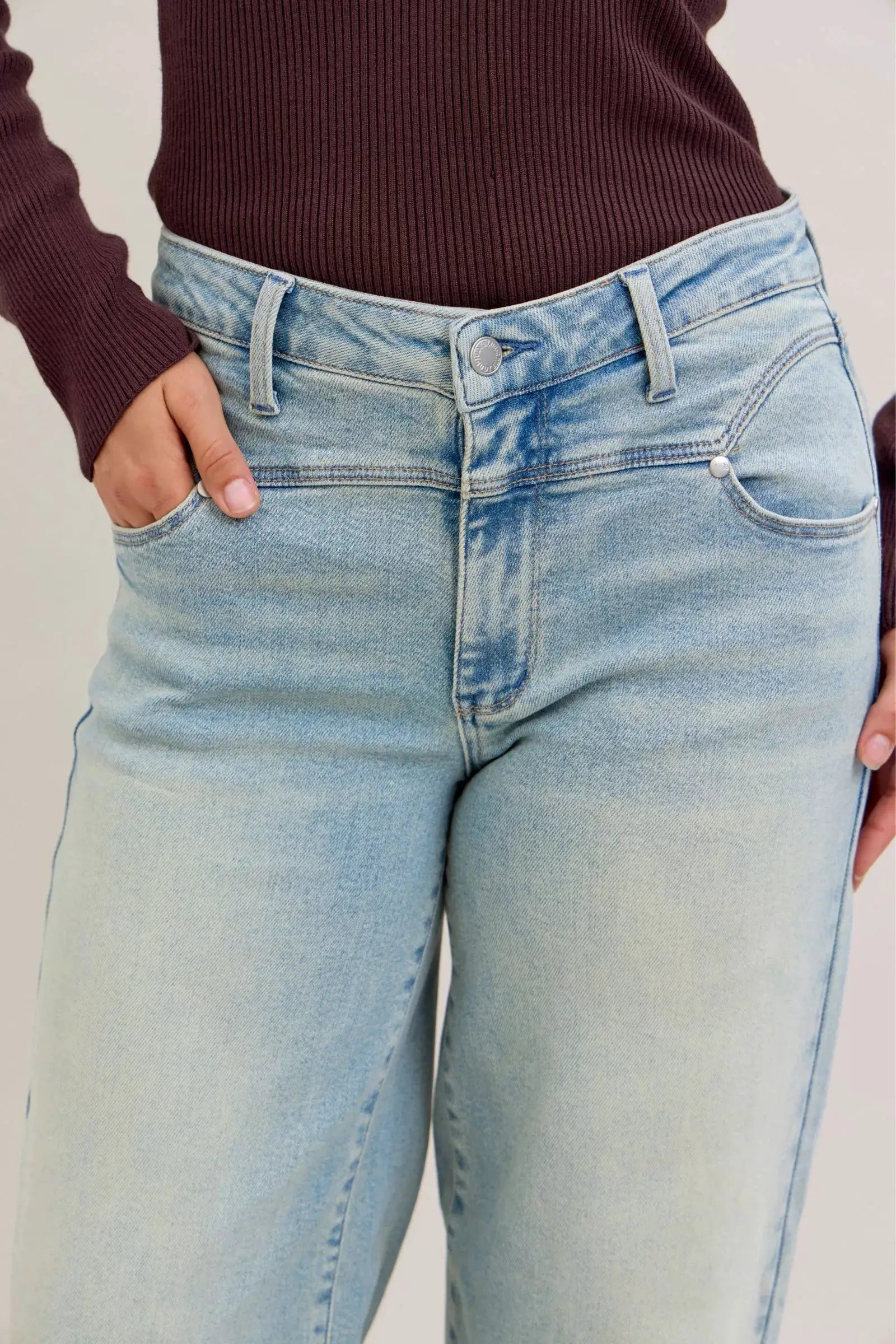 High Waist Column Straight Jeans | Judy Blue by Trendsi