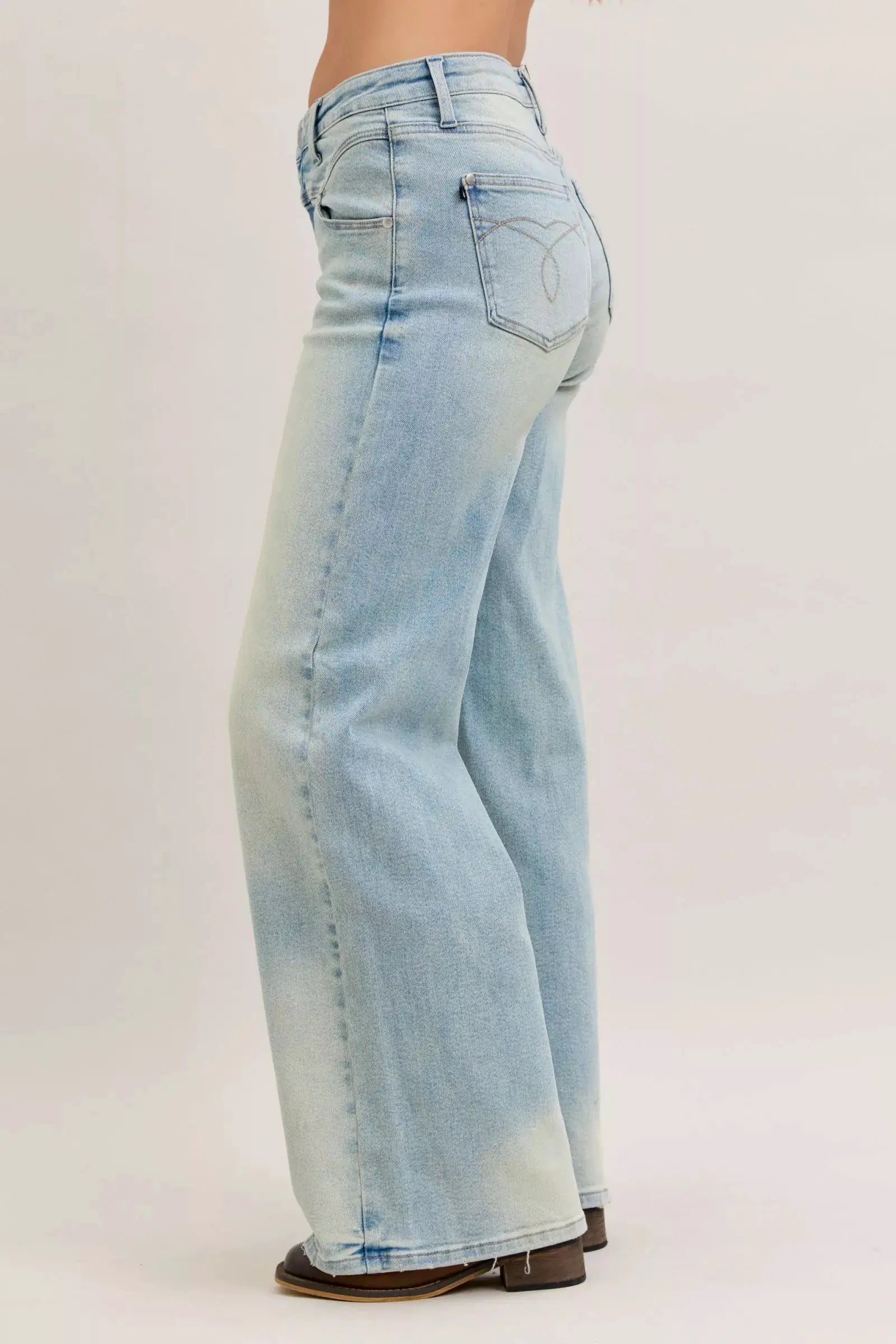 High Waist Column Straight Jeans | Judy Blue by Trendsi