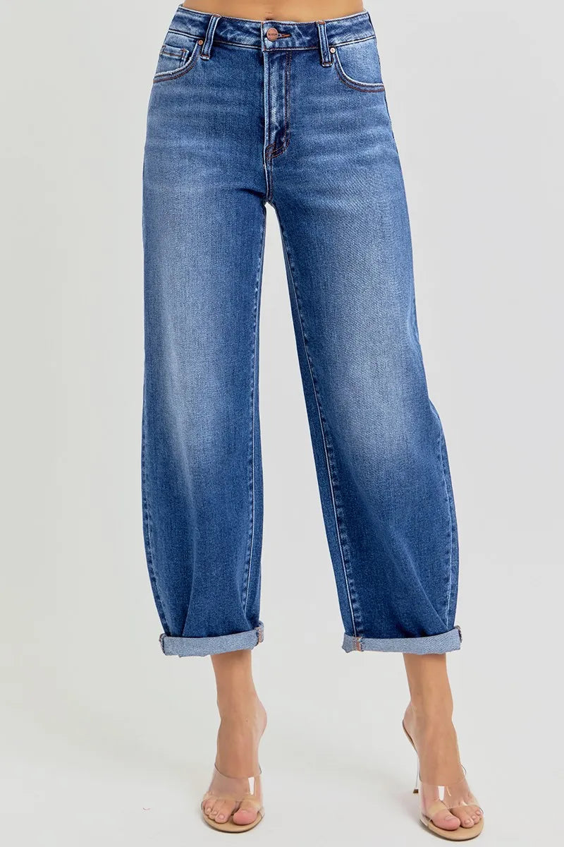Judy Blue plus size high rise denim shorts front view