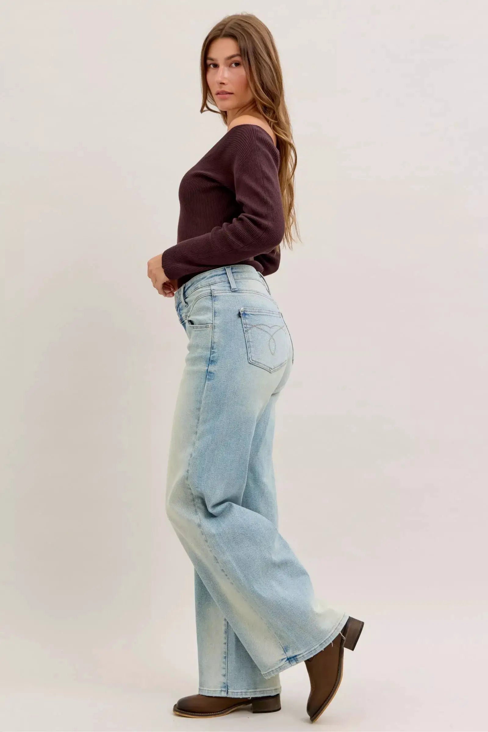 High Waist Column Straight Jeans | Judy Blue by Trendsi